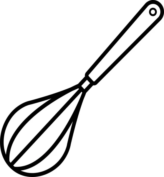 Outline Biçiminde Beater Karıştırıcı Utensil Simgesi — Stok Vektör