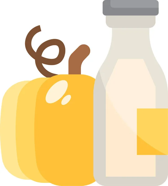 Pumpkin Milk Healthy Icon — Stock Vector