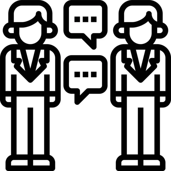 Business Communications Conversation Icon Outline Style — Stock Vector