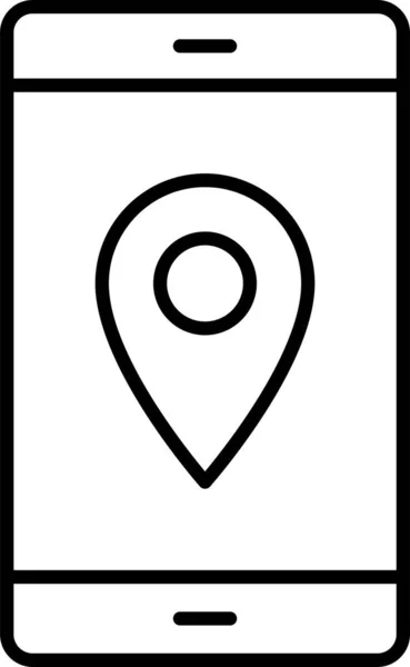 Mappa Posizione Destinazione Icona — Vettoriale Stock