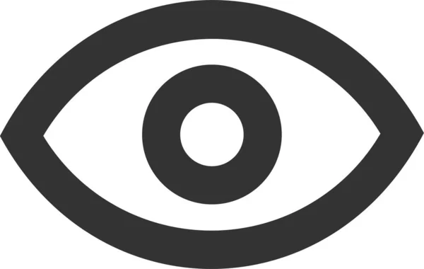 Eye See Show Icon Συμπαγές Στυλ — Διανυσματικό Αρχείο