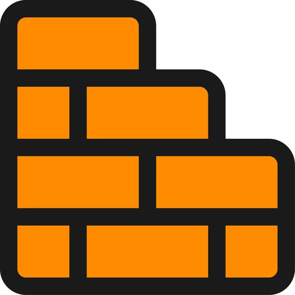 Wall Brick Construction Icon — Stock Vector