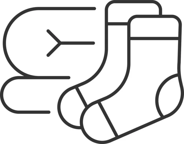 Icône Usure Couverture Chaussette — Image vectorielle