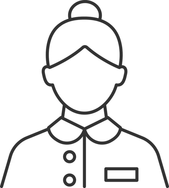 Staff Hotel Service Management Icon — Stock Vector