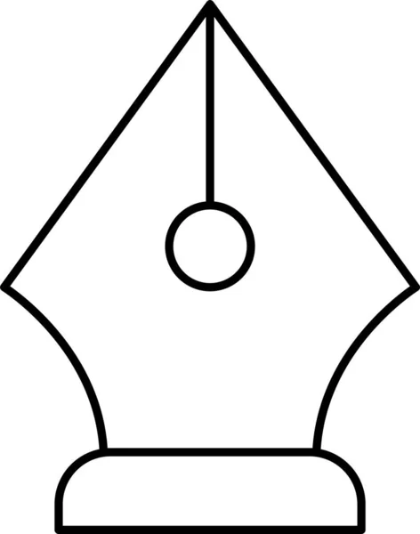 Ніб Перо Стаціонарна Іконка — стоковий вектор