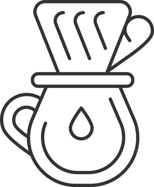 Coffee Filter Coffeemaker Press Icon — Stock Vector