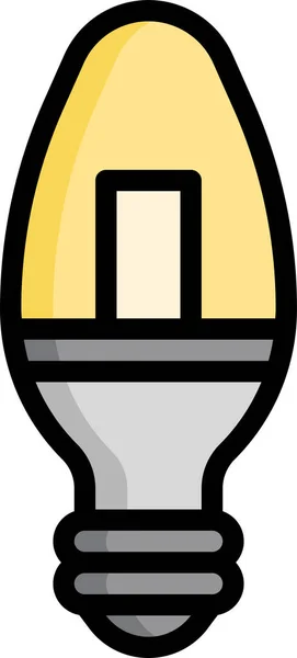 Led Bulb Lamp Icon — Stock Vector