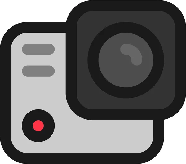 Action Camera Video Icon Filled Outline Style — Stock Vector