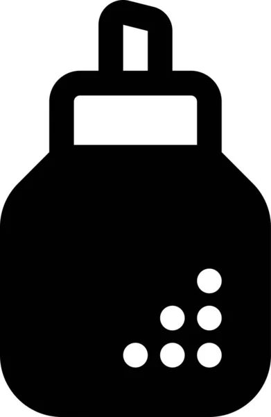 Icono Vajilla Botella Azúcar — Vector de stock