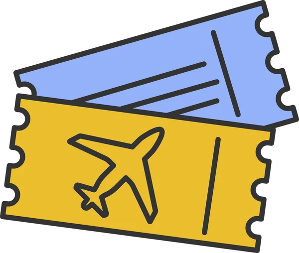 Иконка Посадки Самолет Авиакомпании Стиле Заполненного Плана — стоковый вектор
