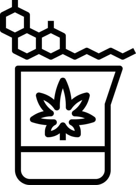 Extracción Etanol Cannabis Icono — Vector de stock