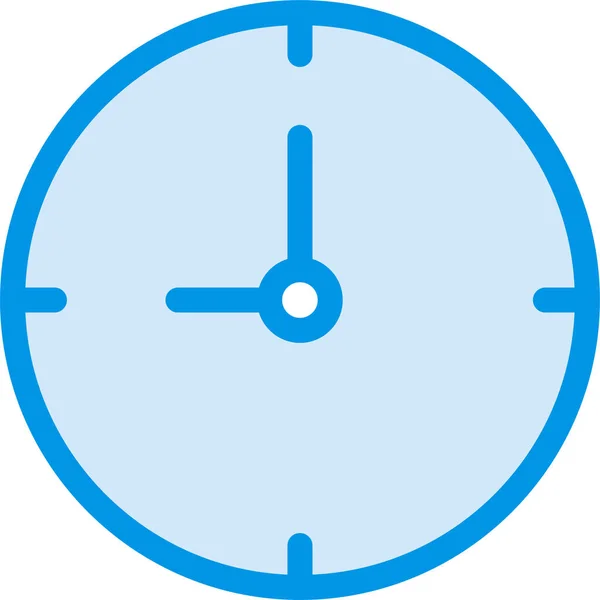 Reloj Temporizador Icono Reloj Pared Estilo Contorno Lleno — Archivo Imágenes Vectoriales
