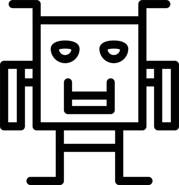 Иконка Автоматического Робота Стиле Наброска — стоковый вектор