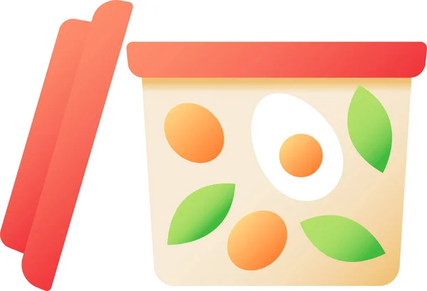 Plastic Box Lunch Box Takeaway Icon — Stock Vector