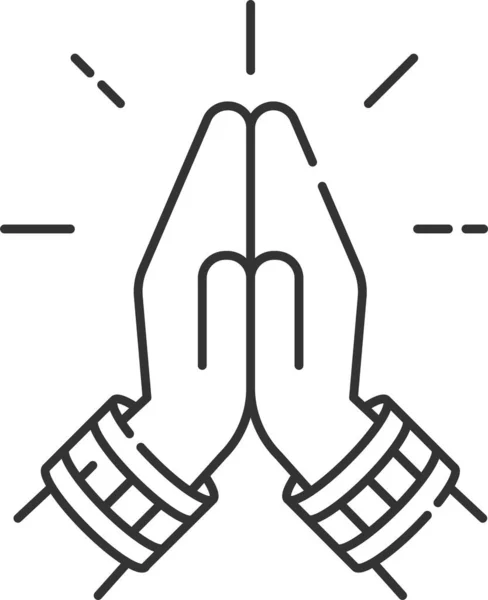 Εικονίδιο Χαιρετισμού Προσευχής Namaste — Διανυσματικό Αρχείο