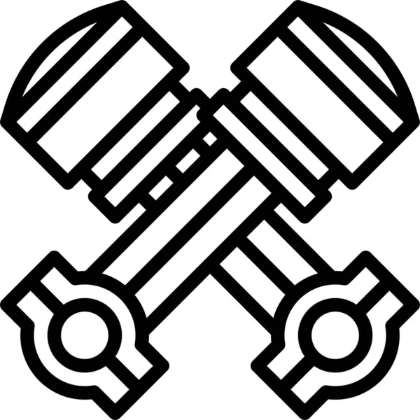 Pistions Service Mechanic Icon — 图库矢量图片