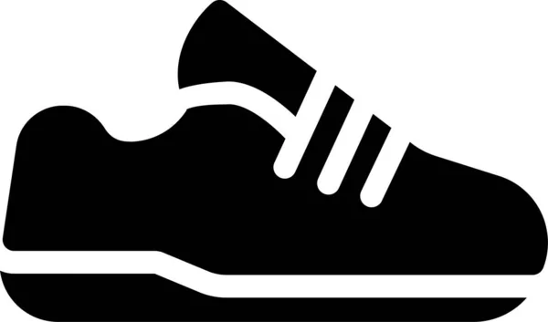 Сапоги Мужская Обувь Икона Твердом Стиле — стоковый вектор