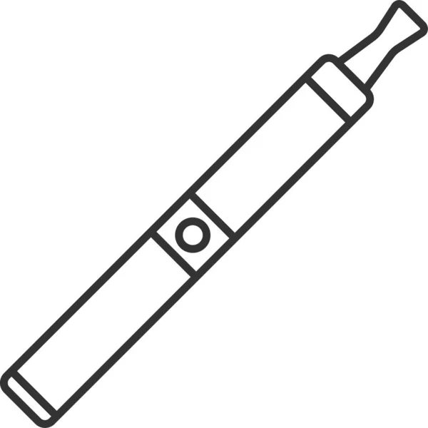 Cigarett Cigg Cigarett Ikon Kontur Stil — Stock vektor