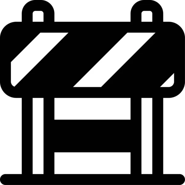 Ikona Překážkové Bariéry Barikády — Stockový vektor