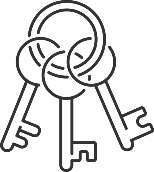 Schlüsselanhänger Schlüsselsuche Symbol — Stockvektor