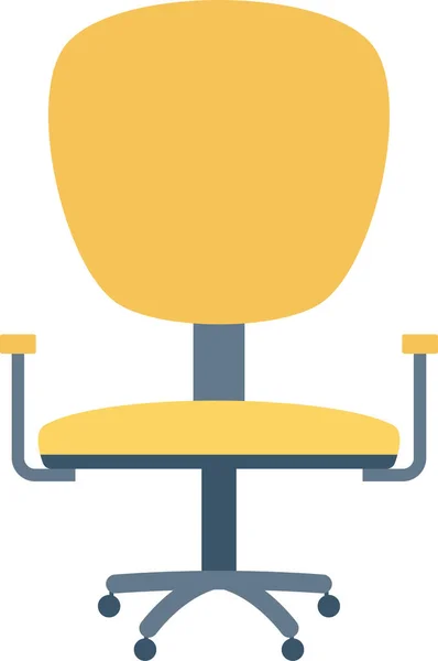 Sesselmöbel Ikone Flachen Stil — Stockvektor