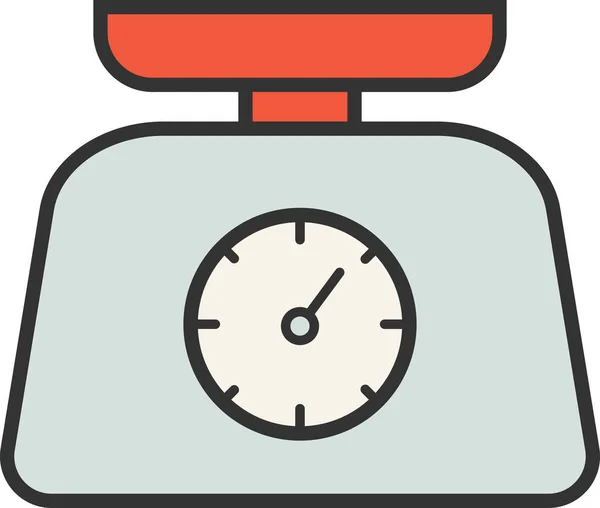 Balance Kitchenware Measurement Icon Filled Outline Style — 图库矢量图片