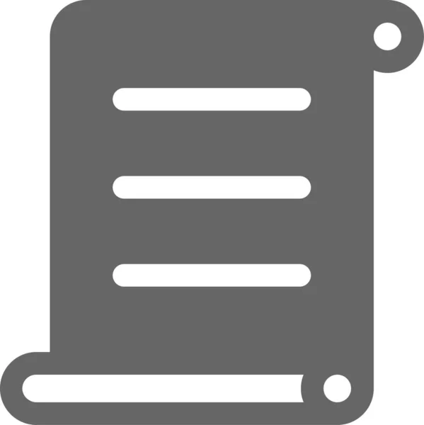 Dokument Datei Papier Symbol Solidem Stil — Stockvektor