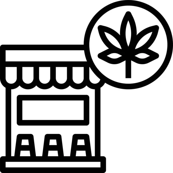 Kannabisz Gyógyszerek Egészségügyi Ikon Vázlatos Stílusban — Stock Vector