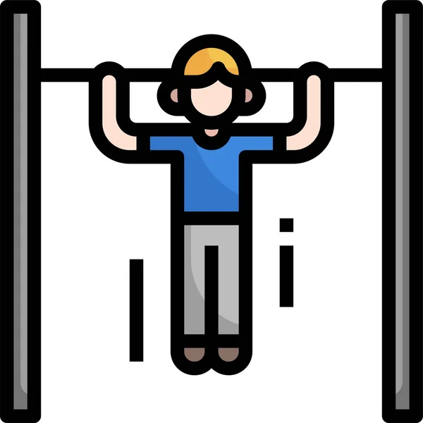 Egzersiz Jimnastik Ikonu — Stok Vektör