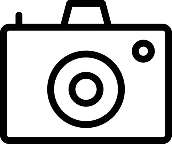 Icona Del Dispositivo Acquisizione Della Fotocamera Stile Contorno — Vettoriale Stock