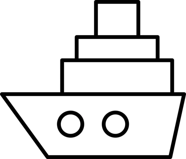 クルーズ船のアイコン — ストックベクタ