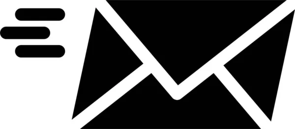 Umschlag Brief Post Symbol Solidem Stil — Stockvektor