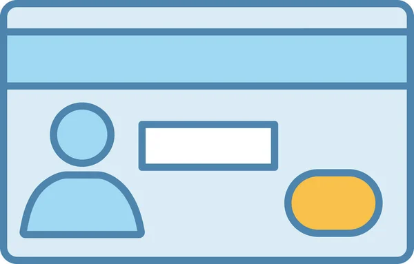 Bancaire Cashless Creditcard Pictogram Gevulde Outline Stijl — Stockvector