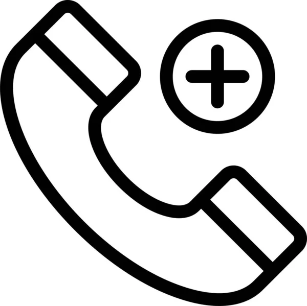 Call Helpline Symbol Umrissen — Stockvektor