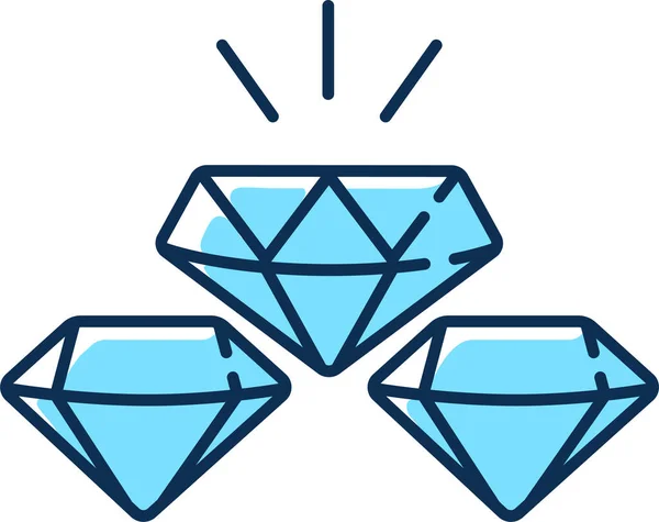 Diamante Piedra Preciosa Joya Icono — Archivo Imágenes Vectoriales