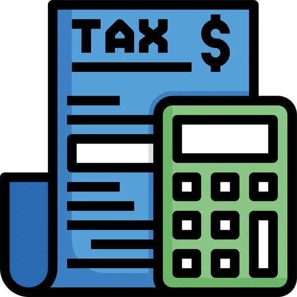 Податковий Калькулятор Обліку Значок — стоковий вектор