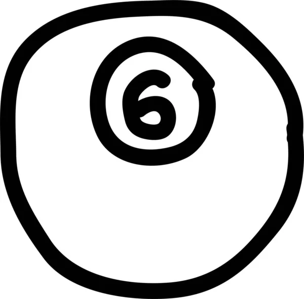 Bola Bolos Icono Del Juego Estilo Dibujado Mano — Vector de stock