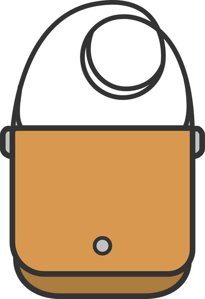 Accessory Backpack Hand Bag Icon Filled Outline Style — 图库矢量图片