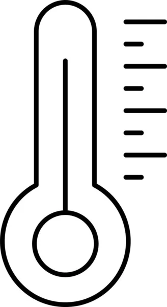 Ícone Termômetro Temperatura Previsão Categoria Mista — Vetor de Stock