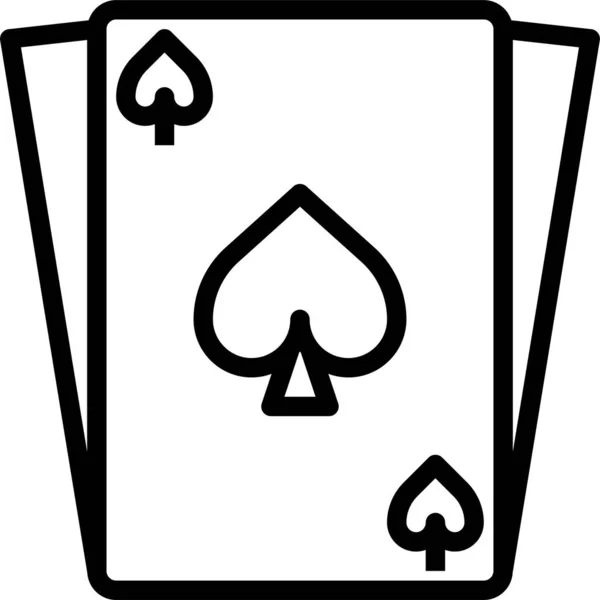 Icône Jeu Casino Carte Dans Catégorie Jeux Jeux — Image vectorielle