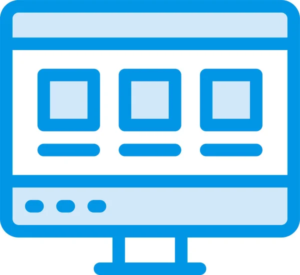 Kreatives Desktop Device Icon Ausgefülltem Outline Stil — Stockvektor
