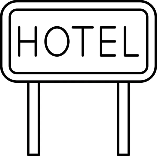 Ícone Placa Tag Hotel —  Vetores de Stock