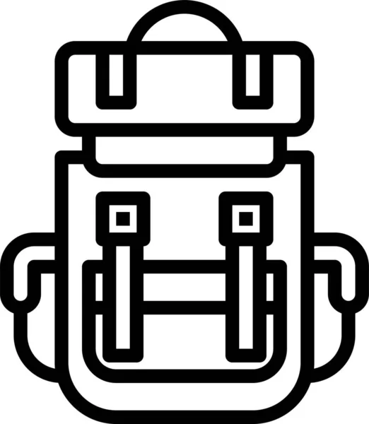 Mochila Equipaje Bolsas Icono — Vector de stock