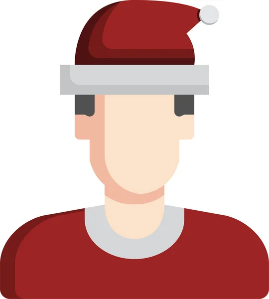 Jongen Kerstcadeau Pictogram Kerst Categorie — Stockvector