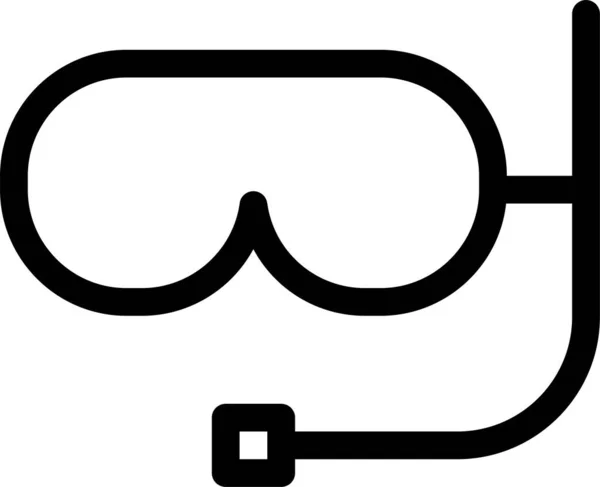 Gözlükler Scuba Simgesini Özet Biçiminde Gizler — Stok Vektör