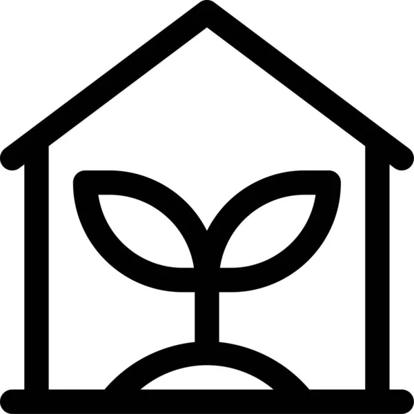 Gardening Greenhouse Seedling Icon — Stockvektor