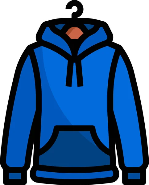 Sudadera Con Capucha Icono Estilo — Archivo Imágenes Vectoriales