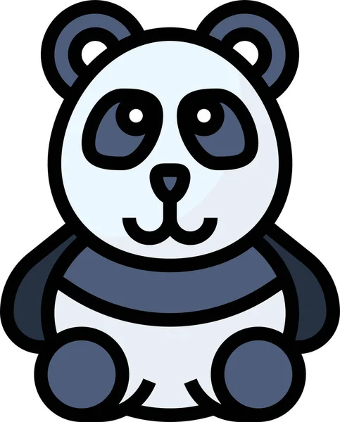 desenho de corpo inteiro estilizado de panda gigante. ícone de