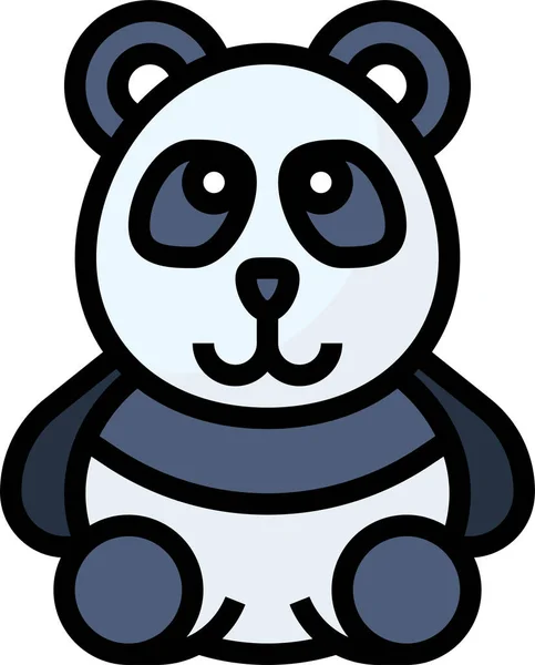 Desenho de corpo inteiro do panda gigante estilizado. ícone de