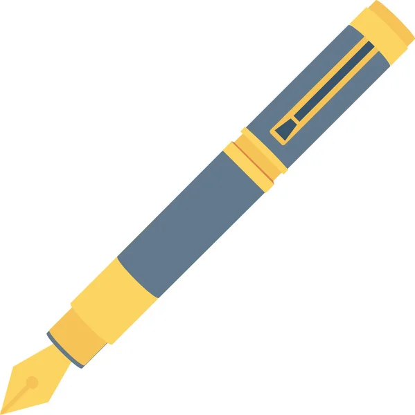 フラットスタイルでペンのアイコンを描く — ストックベクタ